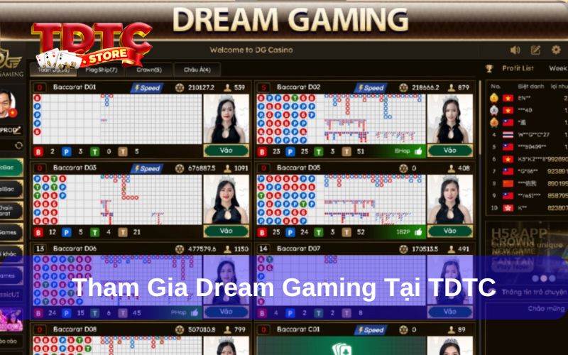 Dream Gaming - Sảnh Cược Trực Tuyến Hàng Đầu Châu Á 4 Tham gia DG Casino tại TDTC